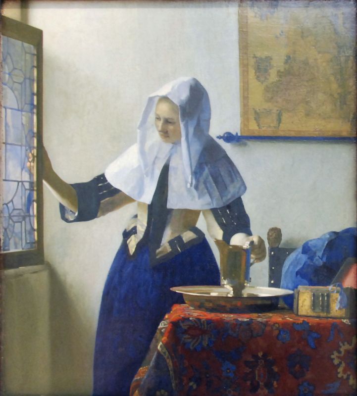 Top Met Paintings Before 1860 03-1 Johannes Vermeer Young Woman with a Water Pitcher